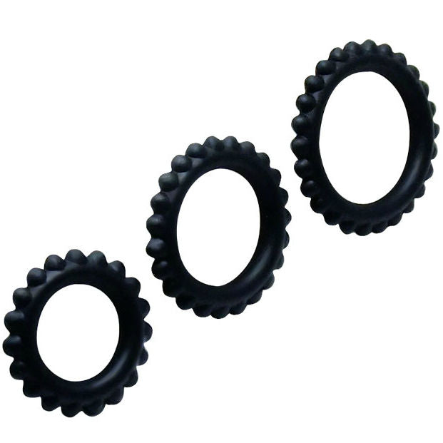 Baile for Him Titan Set 3Stk Cockring Schwarz 2.8 + 2.4 + 1...