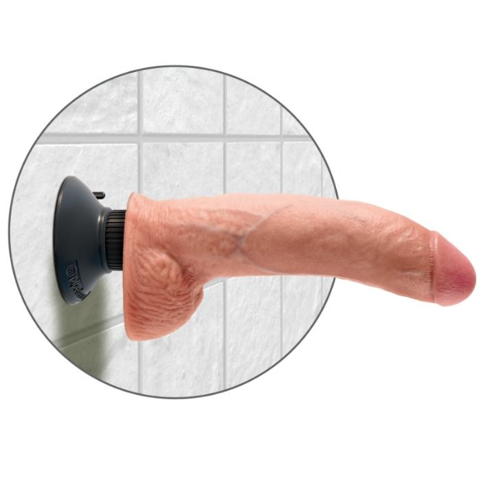 King Cock Vibratordildo mit Hoden 23 cm Natur