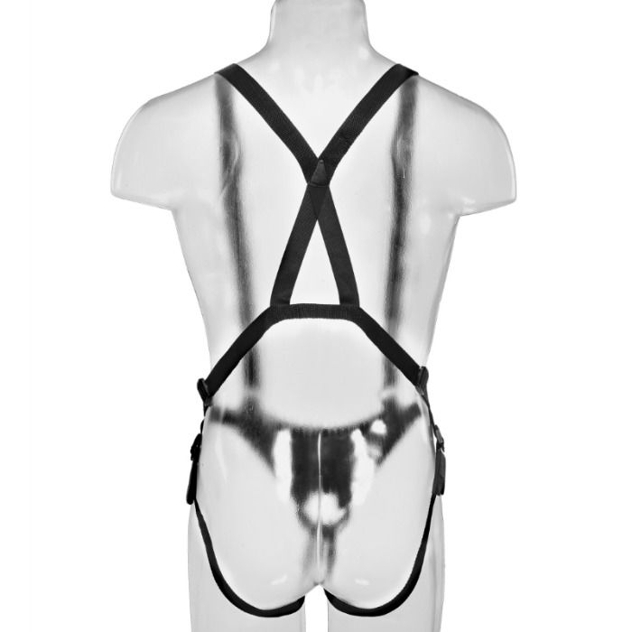 King Cock 25,5 cm Hollow Strap-On Suspender System Flesh
