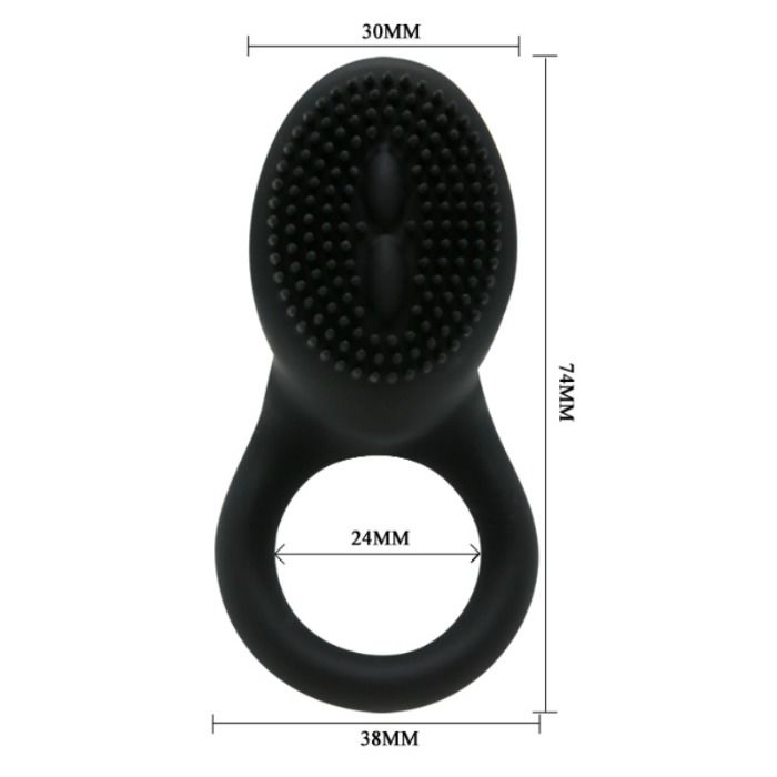 For Him Pretty Love - Cobra Vibratorring Schwarz