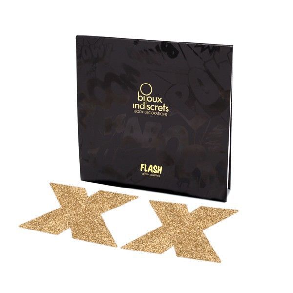 Bijoux Flash Collection Indiscrets Flash Cross Gold Nippel...