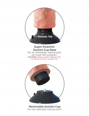 King Cock Vibratordildo 20.32 cm Natürlich