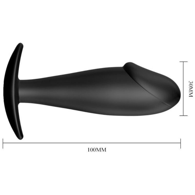 Anal Toys Pretty Love - Anal Plug Silikon Penisform Schwarz