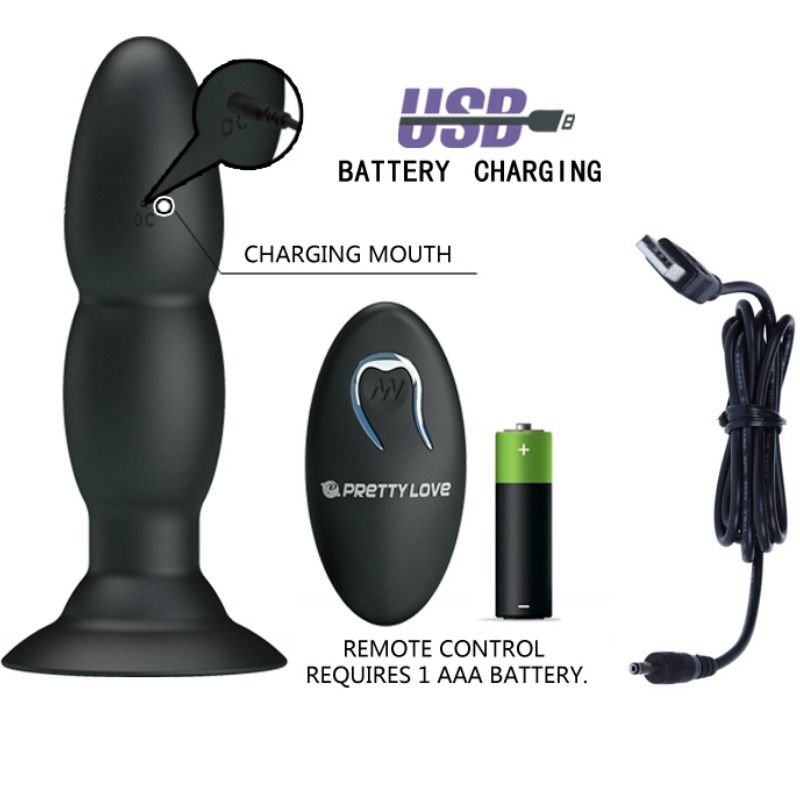 Remote Control Pretty Love - Plug Vibrator und Rotation durch Fernb...