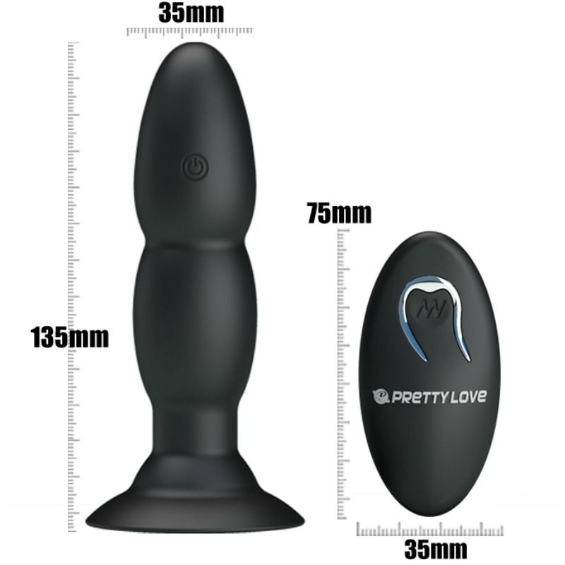 Remote Control Pretty Love - Plug Vibrator und Rotation durch Fernb...