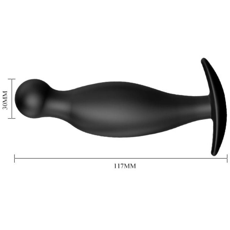 Anal Toys Pretty Love - Silikon Analplug 11.7 cm Schwarz