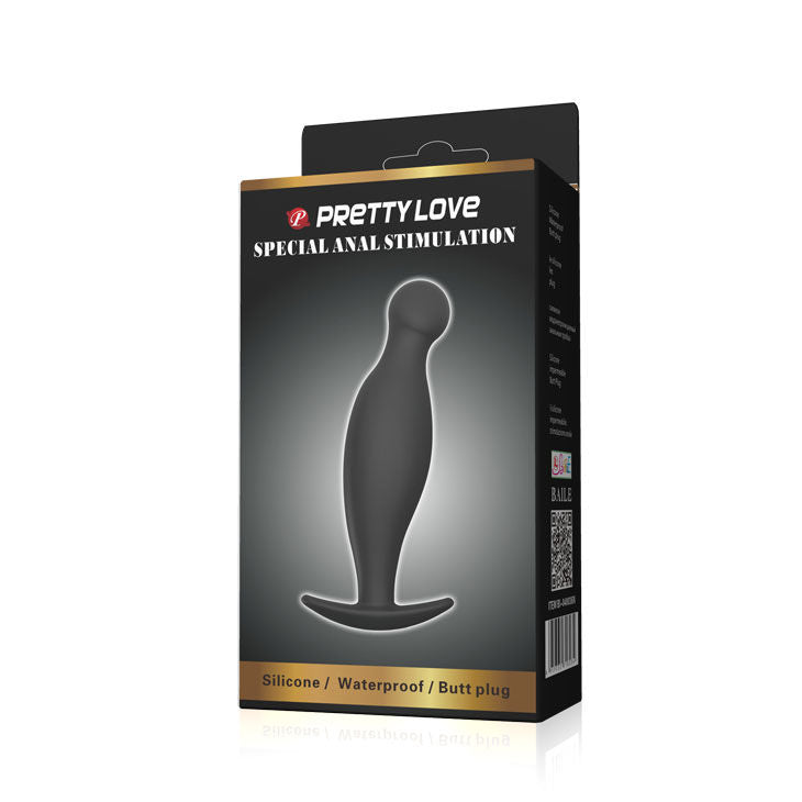 Anal Toys Pretty Love - Silikon Analplug 11.7 cm Schwarz