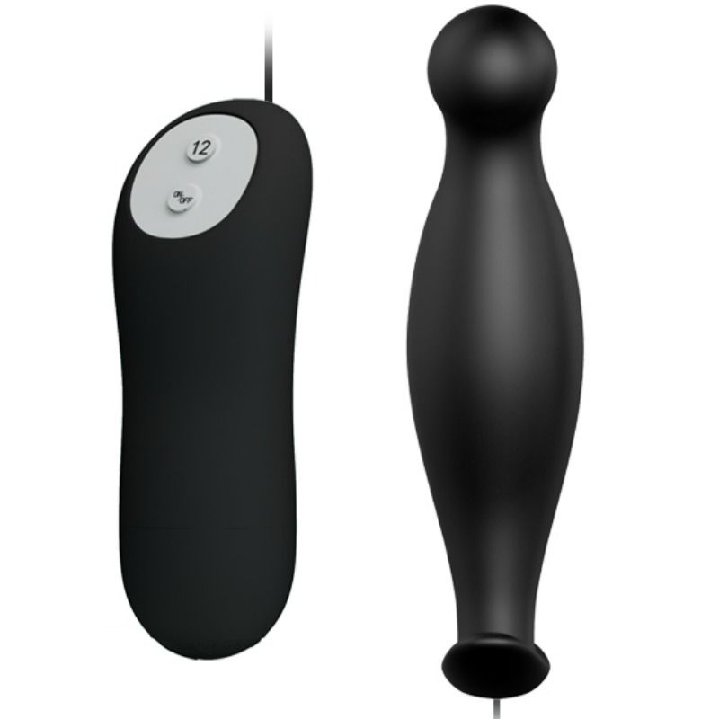 Remote Control Pretty Love - Silikon Analplug 12 Vibrationsmodi Sch...