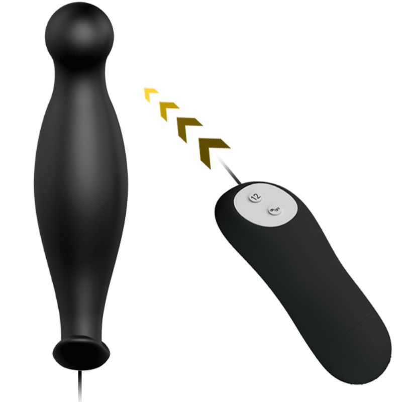 Remote Control Pretty Love - Silikon Analplug 12 Vibrationsmodi Sch...