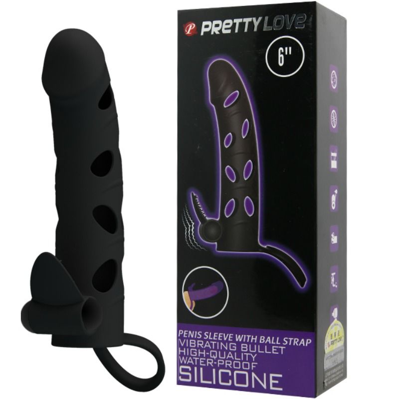 For Him Pretty Love - Silikonhülle mit Vibration 15.2 cm