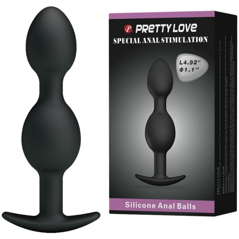 Pretty Love – Silikon Analkugeln 12.5 Cm Schwarz
