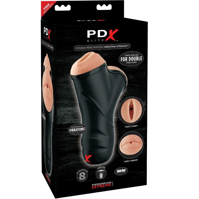 Pdx Elite Vibrierender Stroker mit Doppelpenetration