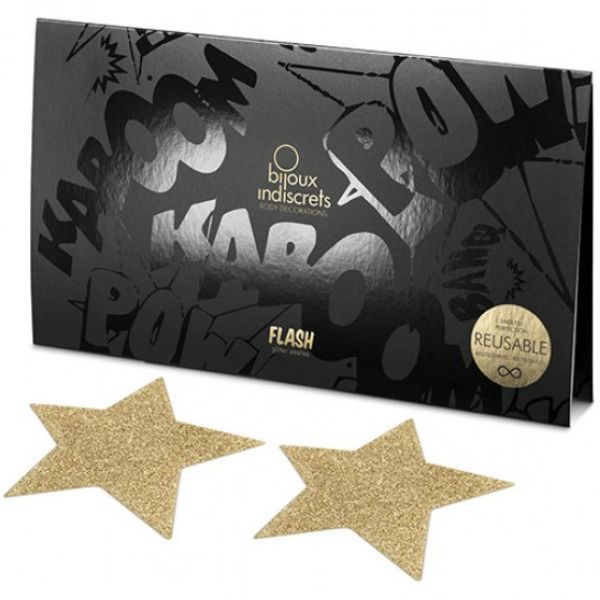 Bijoux Flash Collection Indiscrets Flash Golden Star Nippe...