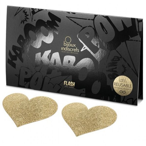 Bijoux Flash Collection Indiscrets Flash Golden Heart Nipp...