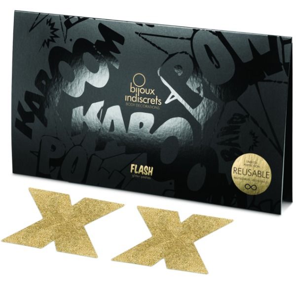 Bijoux Flash Collection Indiscrets Flash Cross Gold Nippel...