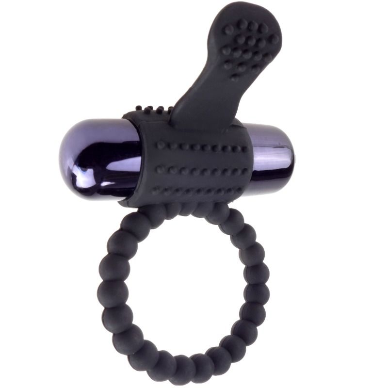 Fantasy C-ringz Schwarzer Vibrationsring aus Silikon