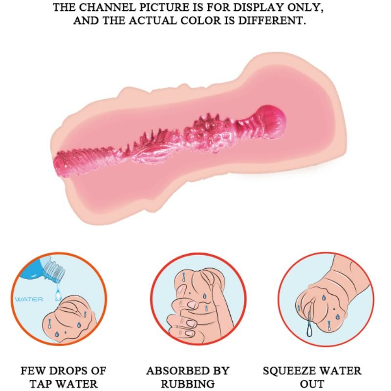 Crazy Bull Water Skin Vagina Masturbador mit Vibrierenden Kugeln