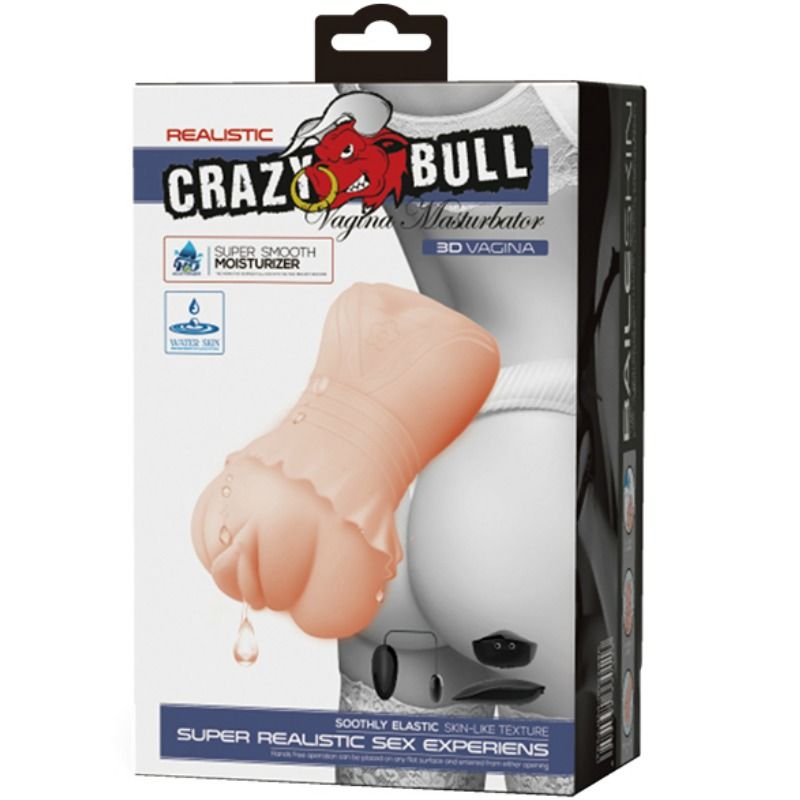 Crazy Bull Water Skin Vagina Masturbador mit Vibrierenden Kugeln