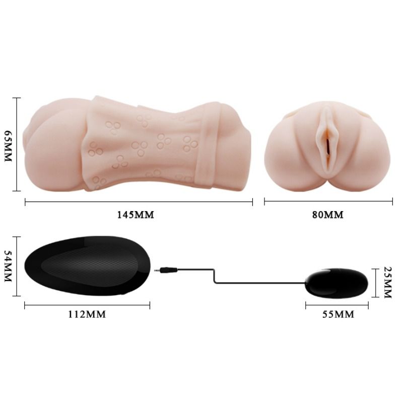 Crazy Bull Water Skin Vagina Masturbador mit Vibrierender Bullet 2