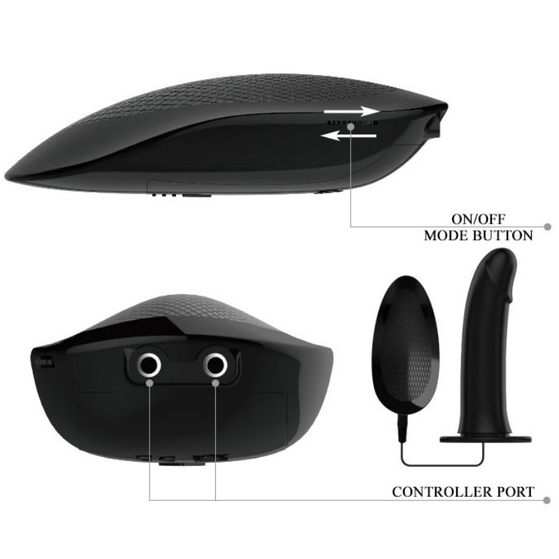 Pretty Love Vito Strap-on Mit Hohlkörper-Dildo Und Vibration 17.3 CM