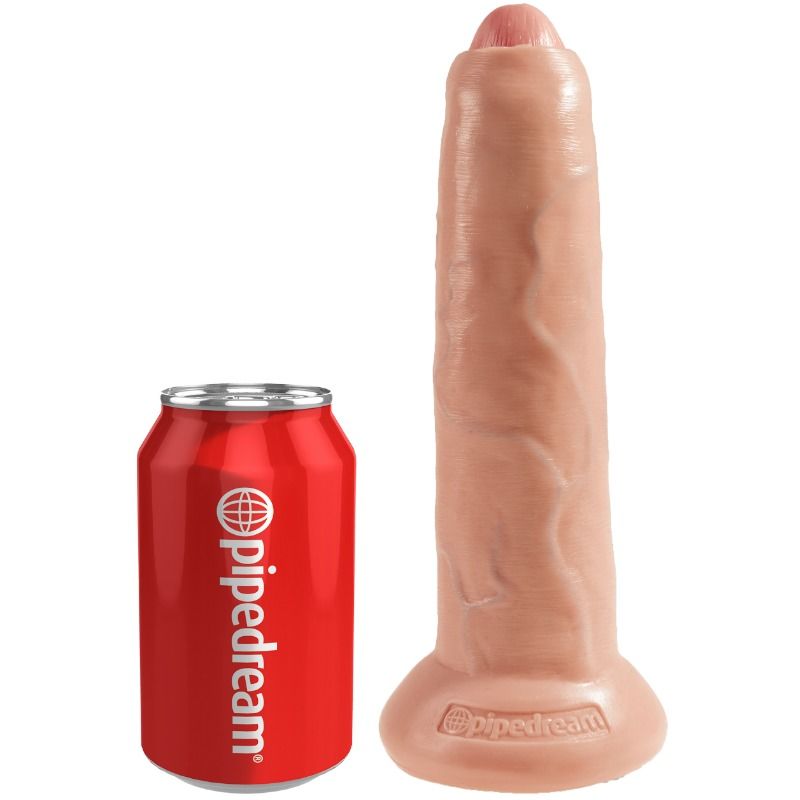 King Cock Realistischer Dildo Ungeschnittenes Fleisch 23 CM