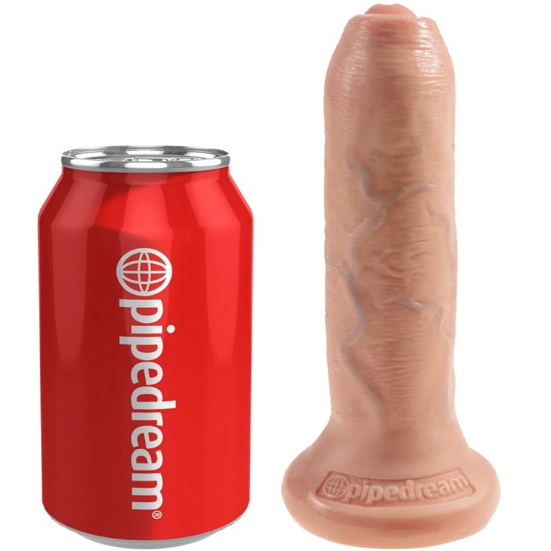 King Cock Realistischer Dildo Ungeschnittenes Fleisch 15 CM