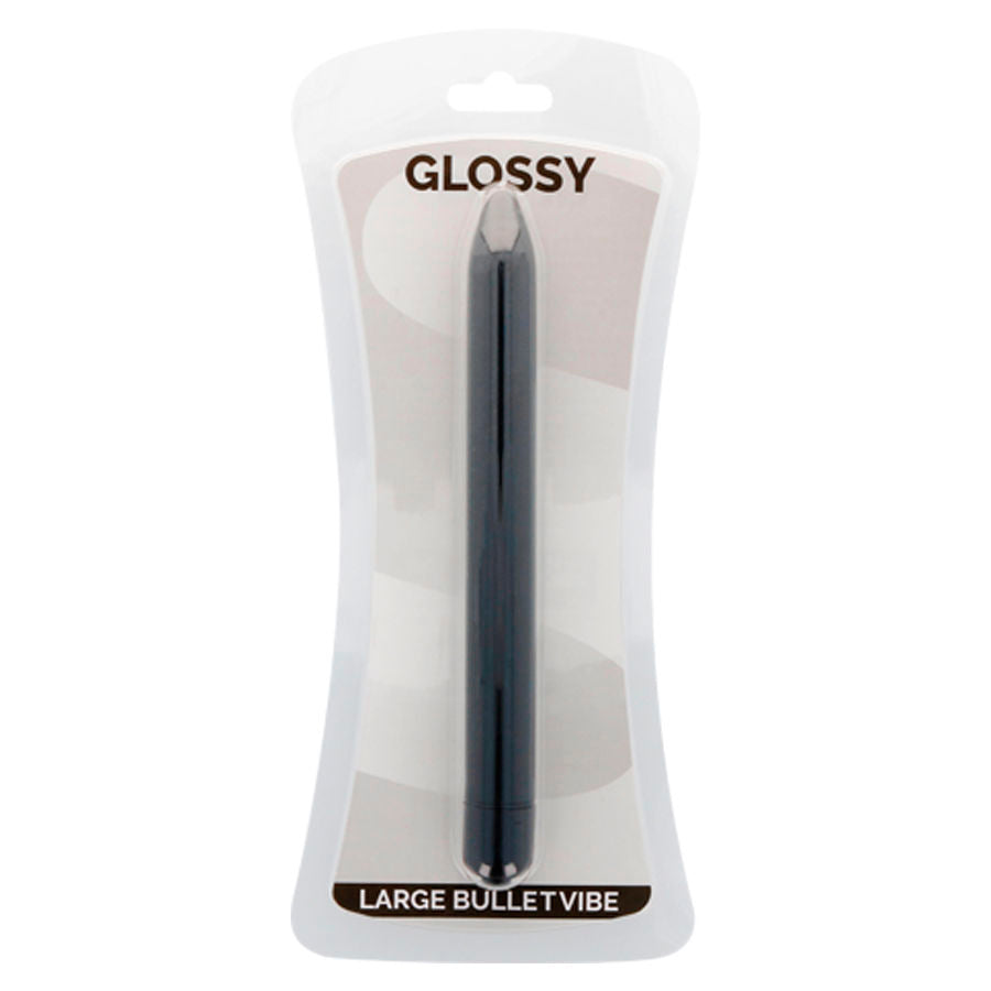 Glossy Schlanker Vibrator Schwarz