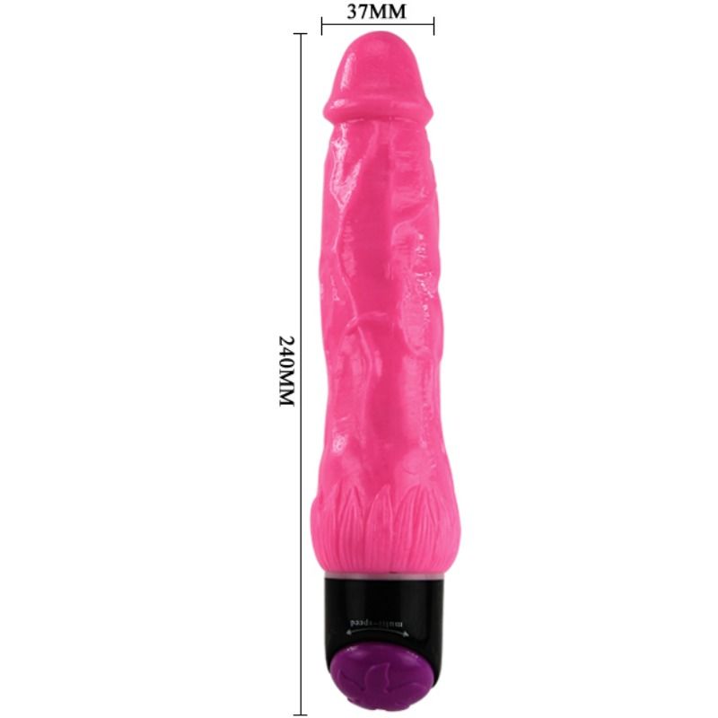 Baile Bunter Sex Realistischer Vibrator Rosa 24 CM