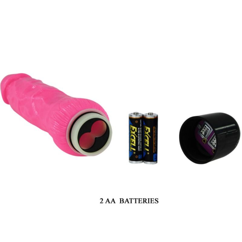Baile Bunter Sex Realistischer Vibrator Rosa 24 CM