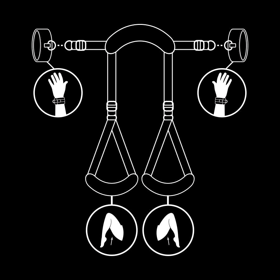 Fetish Submissive Position Mit Offenen Beinen Und Handschellen Mit...