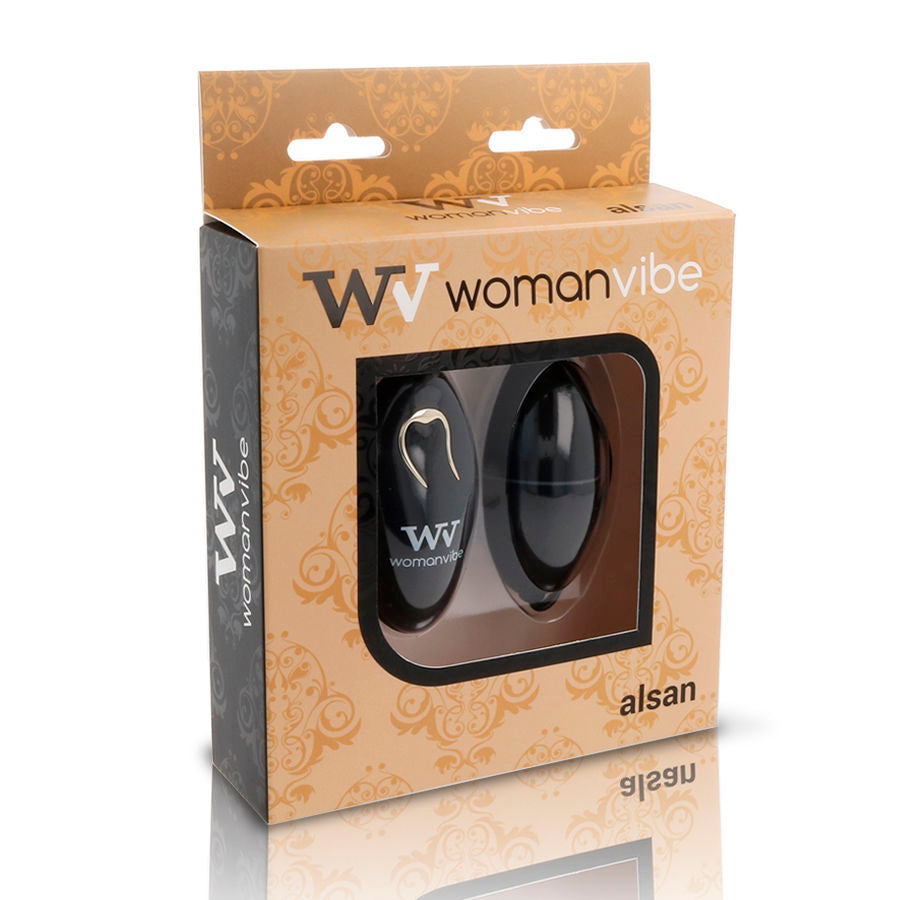 Womanvibe Alsan Egg Fernbedienung Schwarz Silikon Schwarz