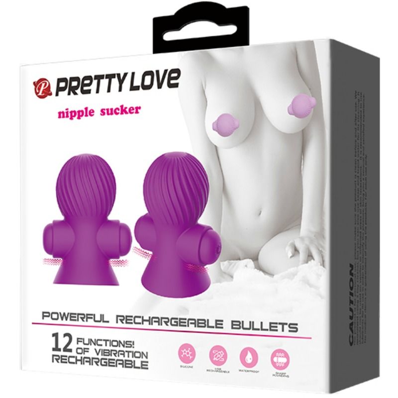 Fun Toys Pretty Love - Nippelstimulatoren 12M Lila Vibration