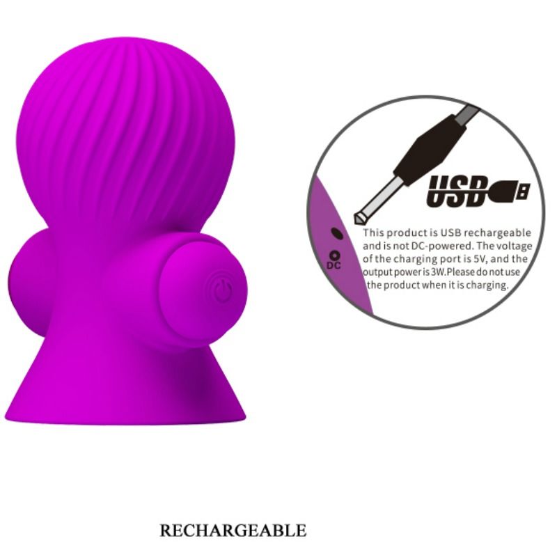 Fun Toys Pretty Love - Nippelstimulatoren 12M Lila Vibration