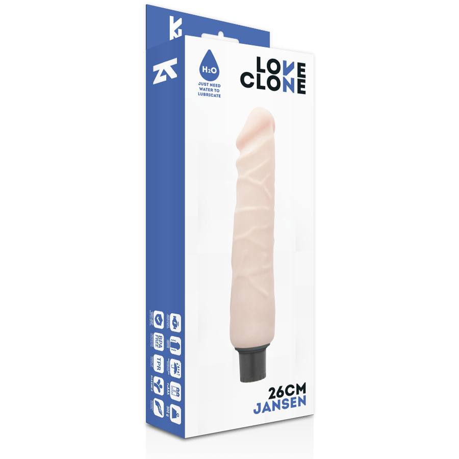 Loveclone Jansen Selbstschmierender Vibrator 26 CM -o- 4.2 CM
