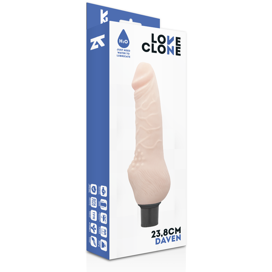Loveclone Daven Selbstschmierung Realistisch 23.8 CM -o- 3.8 CM