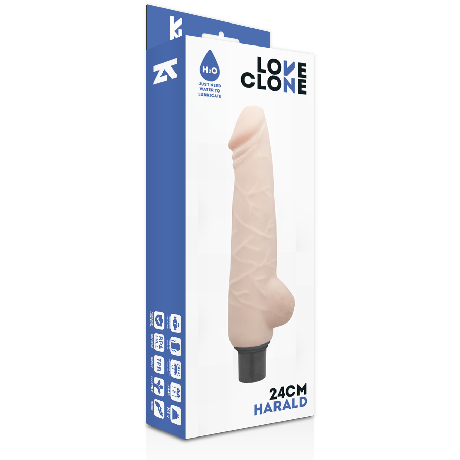Loveclone Harald Selbstschmierender Vibrator 24 CM -o- 4 CM