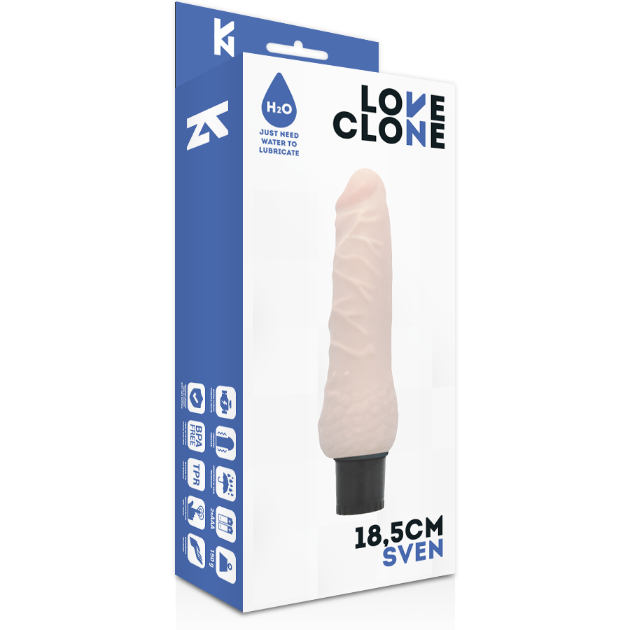 Loveclone Sven Selbstschmierender Vibrator 18.5 CM -o- 3.3 CM