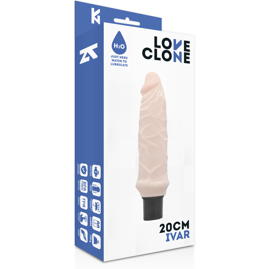 Loveclone Ivar Selbstschmierender Vibrator 20 CM -o- 3.7 CM