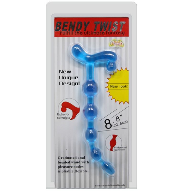 Baile Anal Bendy Twist Blaue Analkugeln