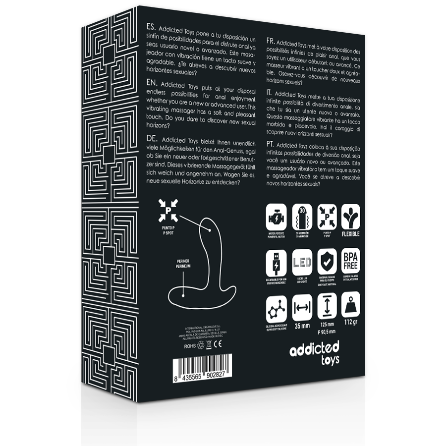 Addicted Toys Anal Massager Schwarze Vibration