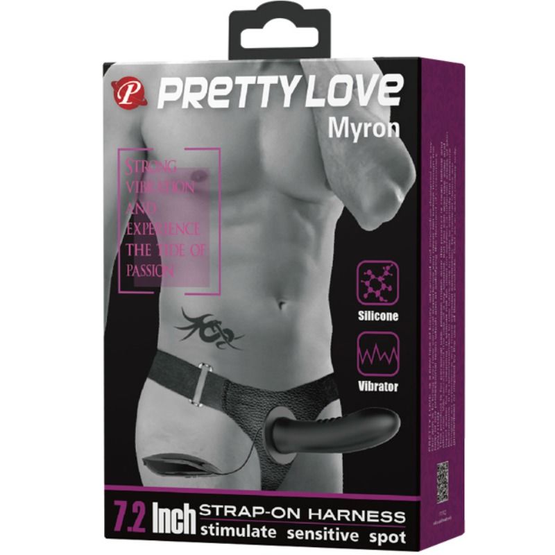 Harness Myron Strap-on mit Vibration und Hohldildo