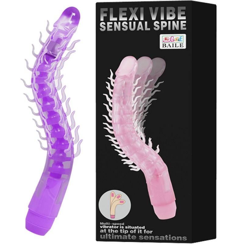 Baile Flexi Vibe Sensual Spine Biegbarer Vibrierdildo lila 23.5 CM