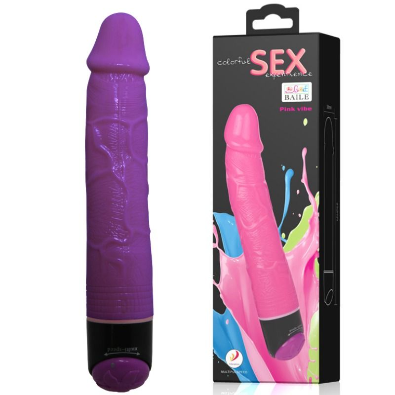 Baile Bunter Sex Lila Realistischer Vibrator 23 CM