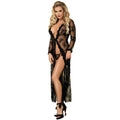 SUBBLIME - BABYDOLL PEIGNOIR FLORAL DESIGN EINE GRÖSSE