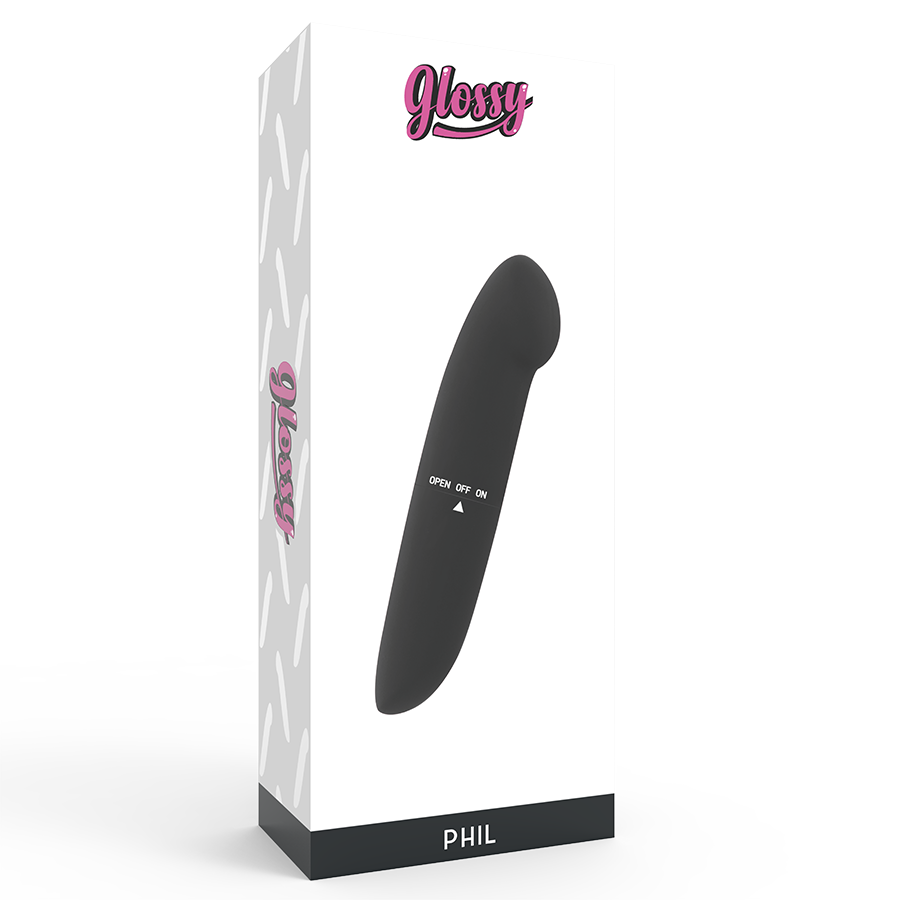 Glossy Phil Vibrator Schwarz