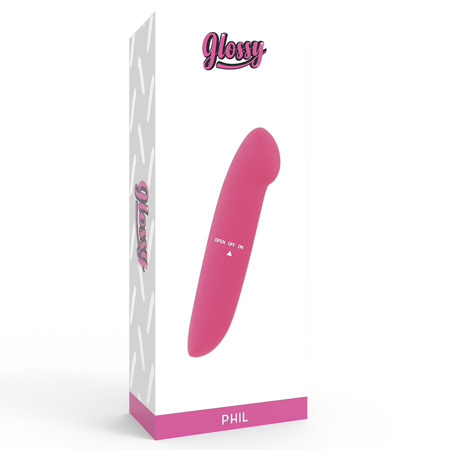 Glossy Phil Vibrator Rosa