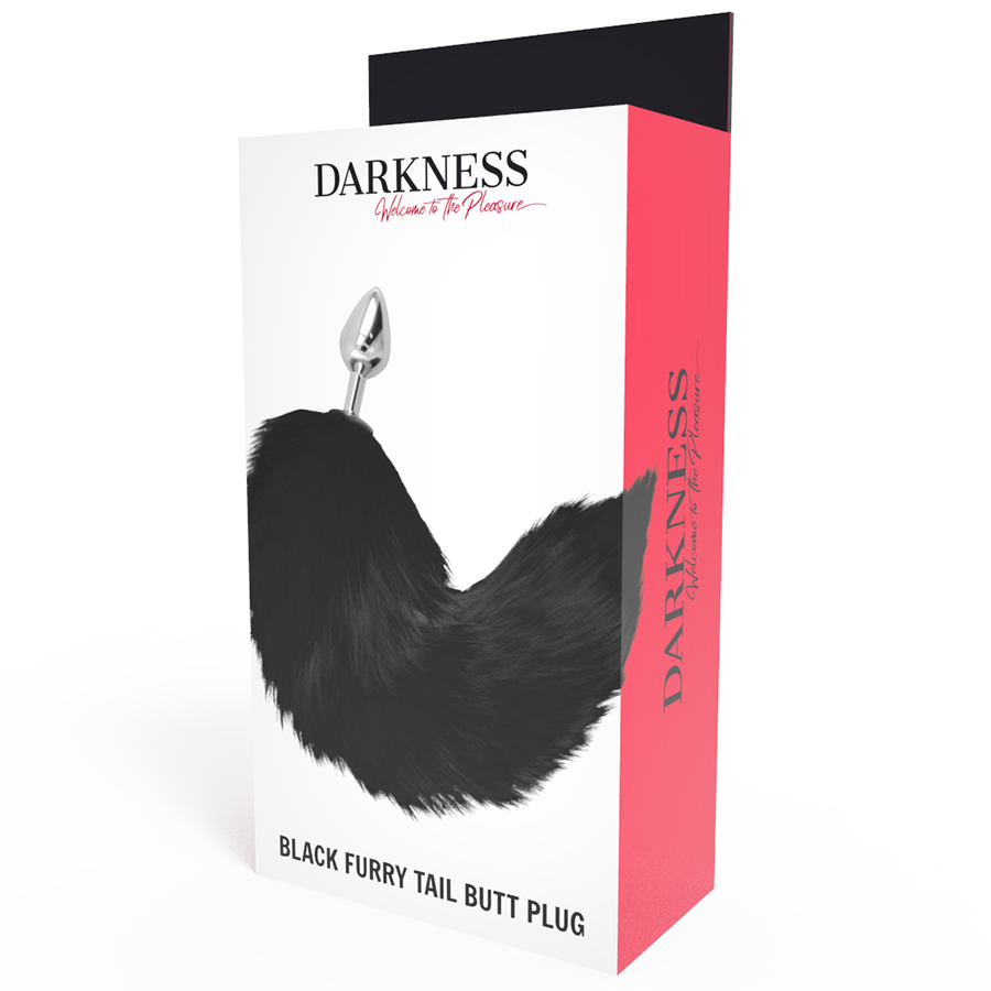 Darkness Anal Silberner Analplug 8 CM Mit Schwarzem Schwanz