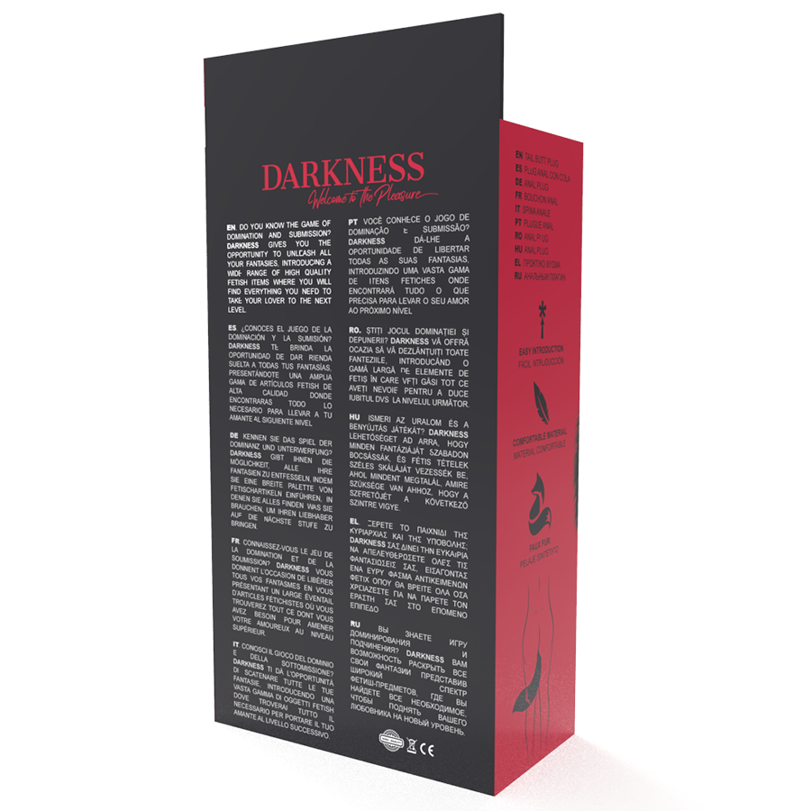 Darkness Anal Silberner Analplug 8 CM Mit Schwarzem Schwanz