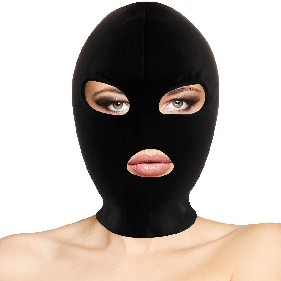 Darkness Bondage Bdsm-submission-maske, Mund Und Augen Schwarz