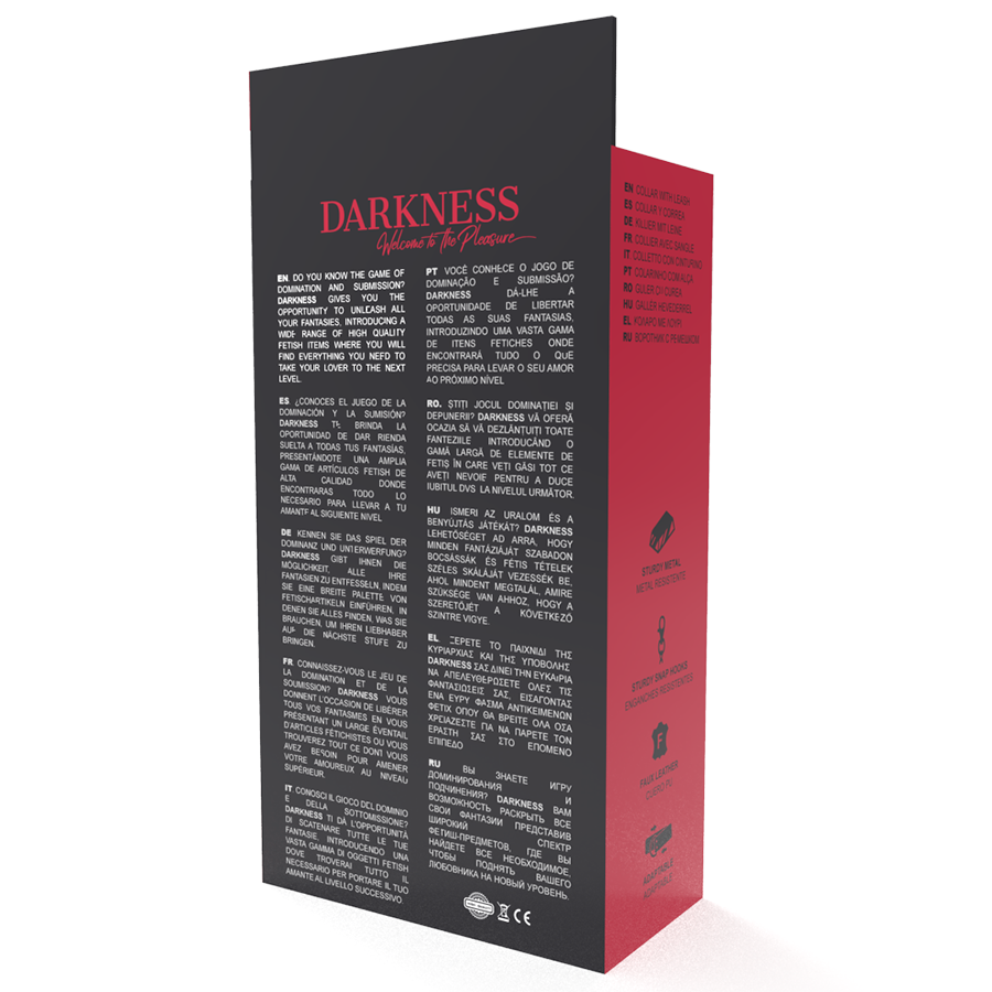 Darkness Bondage Posture-halskette Mit Lederkette